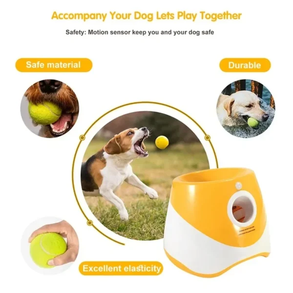 Dog Tennis Ball Launcher Dogs Chase Automatic Toys Automatic Fun Interactive Machine Fun Interactive Catapult Throw Rechargable 3