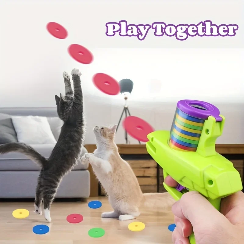 Funny Cat Toys Creative Turnip Gun with 15pcs Reusable Foam Disc Pet Hunting Interactive Toy Dog Cat Pet Supplies 1