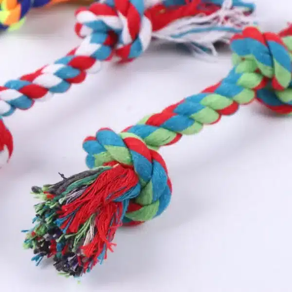Dog Toy Pet Molar Bite-resistant Cotton Rope Knot for Small Dog Puppy Relieving Stuffy Cleaning Teeth Pet Chew Toys 4