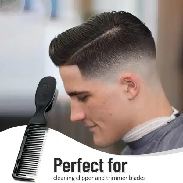 PRO Fading Brush, Barber Fade Brush, Cleaning Brush for Clippers,Beard Brush Dual-Use Hair Brush Comb Portable 2