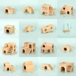 Pet Hamster Toys Wooden Bridge Seesaw Swing Toys Small Animal Activity Climb Toy DIY Hamster Cage Accessorie 1