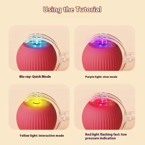 Interactive Cat Toys Ball Auto Electric Rolling Ball Toys for Cats/Kitty Pets Smart Automatic Teaser USB Rechargeable 6