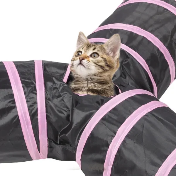 Wear-resistant Cat Play Tunnel Foldable Pet Animal Tunnels with Crinkle Playing Toy for Cats Guinea Pig Rabbits Funny Cat Supply 5