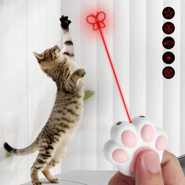 Interactive Cat Toys 5 Adjustable Patterns Training Chaser Interactive Toy Cat Laser Toy for Indoor Cats Dogs Pets 4