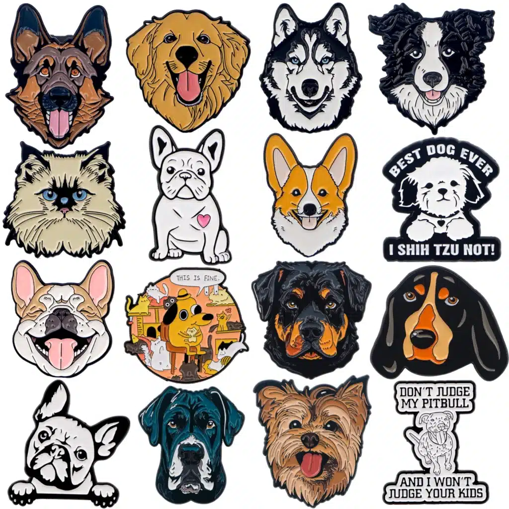 Cute Dogs Enamel Pin Cartoon Animal Badges on Backpack Pet Lovers Brooches For Women Lapel Pin Cosplay Accessories Toys Gifts 1