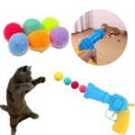 Interactive Launch Training Cat Toys Creative Kittens Mini Pompoms Games Stretch Plush Ball Toys Cat Puppy Toys Supplies 1