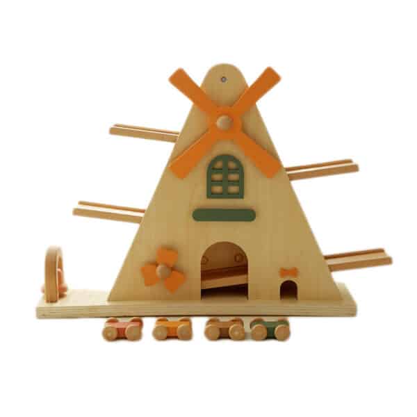 Baby Wooden Windmill Track Gliding Car Toy - Image 4