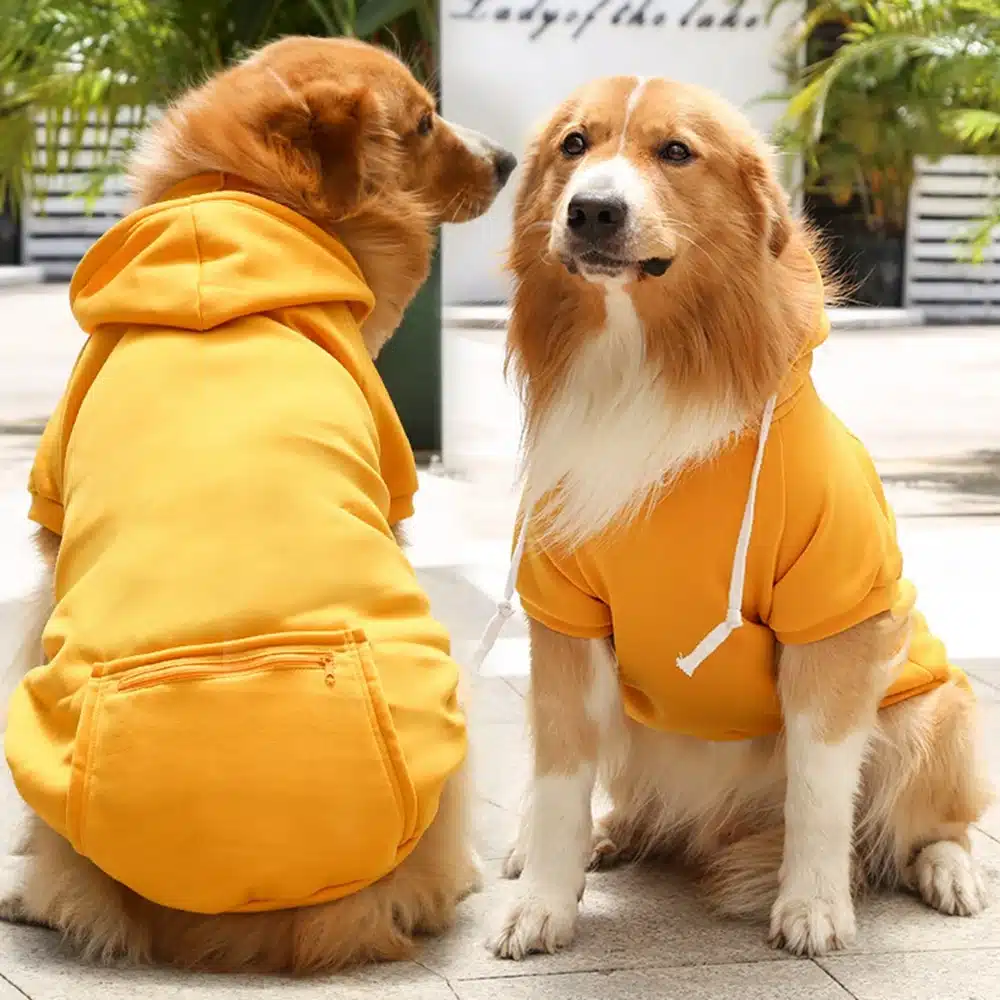 Pet Dog Hoodies Sweaters Autumn Winter Clothes with Hat And Pocket Costume Windproof Apparel for Small Medium Large Dog 1