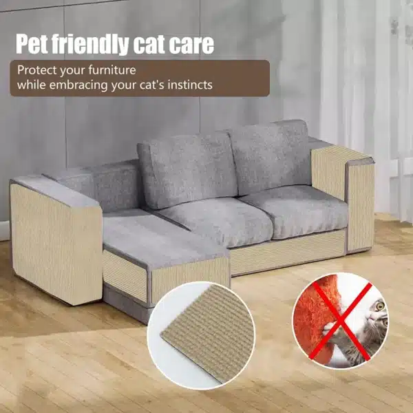 Cat Scratching Mat Self-Adhesive Crawling Mat Cats Scratch Board Protection Paws Cat Toys Furniture Protector 4
