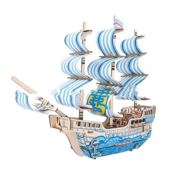 Wooden 3D Puzzle (Dream) Intellectual Toy Boat - Image 4