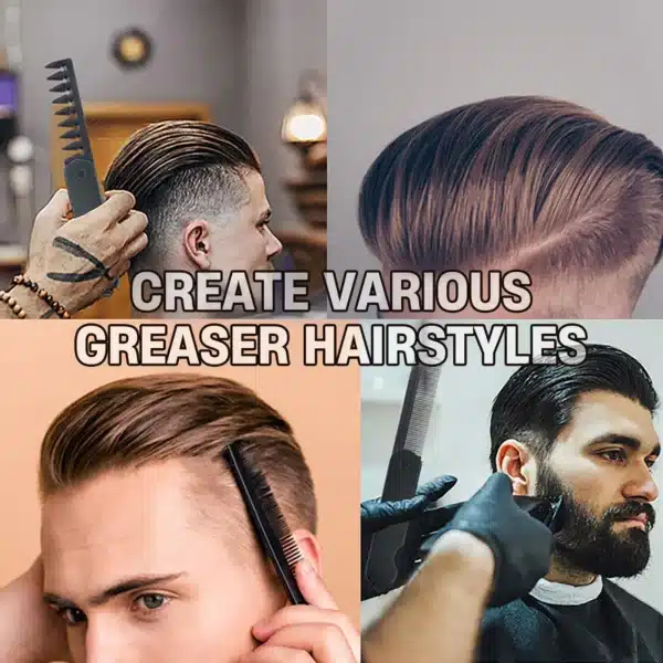 New 2 in 1 Pocket Folding Comb High Quality Wide Tooth Oil Head Comb Beard Combing Barber Hair Clipper Combs Hair Styling Tools 3