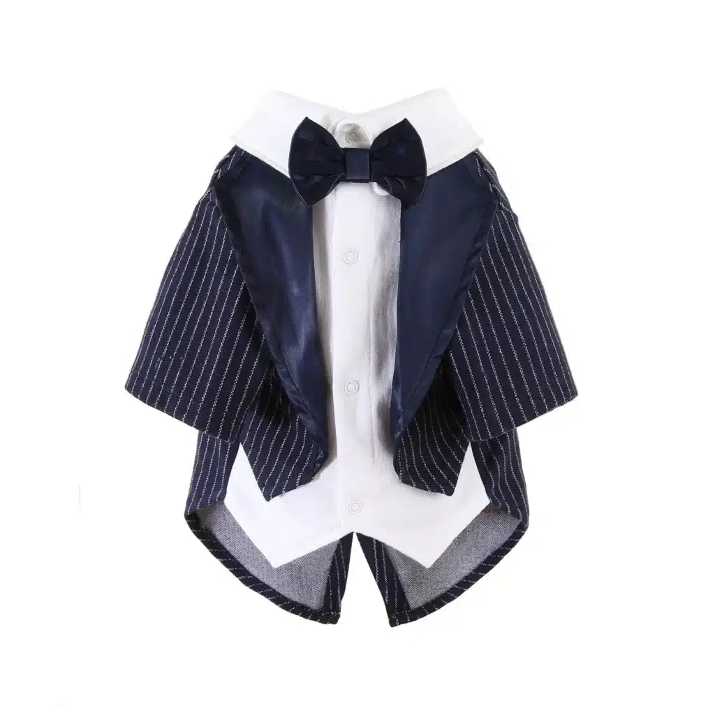 Dog Tuxedo Costume with Bow Tie, Pet Tuxedo Suit for Small Medium Dogs, Formal Party Wedding Shirt Clothes Cosplay Apparel 1