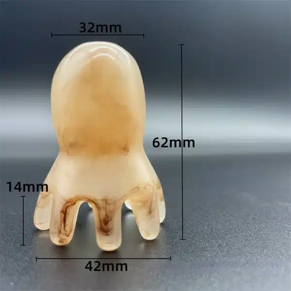 Resin Octopus Comb Head Massager Meridian Scraping Scalp Massage Brush Acupuncture SPA Gua Sha Health Massage Tool 6