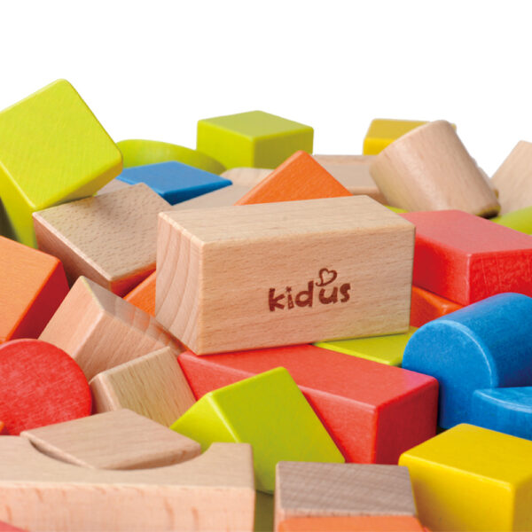 KIDUS 80 beech wooden building blocks - Image 8