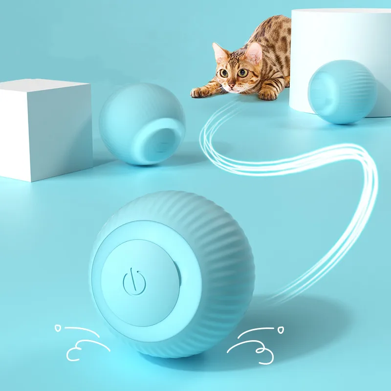 Electric Cat Ball Toys Automatic Rolling Smart Cat Toys Interactive for Cats Training Self-moving Kitten Toys for Indoor Playing 1