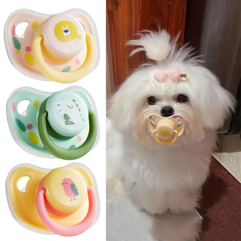 Practical Pet Calming Pacifier Soft Silicone Dog Teeth Chew Resistant Molar Cat Bite Toy Toy 1