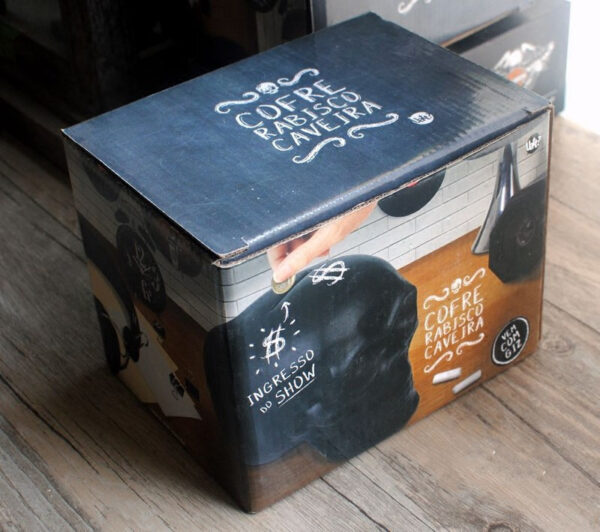 Blackboard Glaze Ceramic Skull DIY Graffiti Piggy Bank - Image 2
