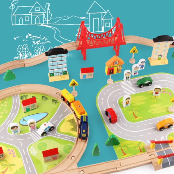 Children's Train Track Set Assembling Building Blocks Toys - Image 6