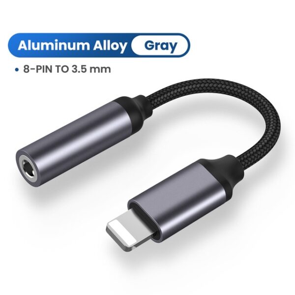 Compatible with Apple, 8 Pin To 3.5mm Jack AUX Cable For iPhone 11 Pro 12 Male To - Image 3