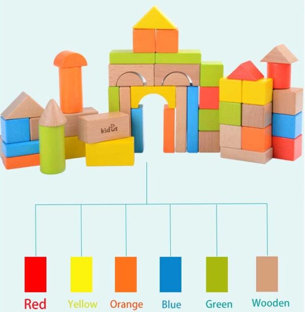 KIDUS 80 beech wooden building blocks - Image 2