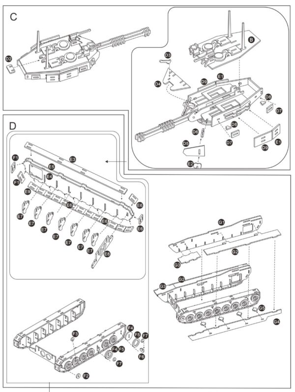 M1 main battle tank laser stereo puzzle - Image 3