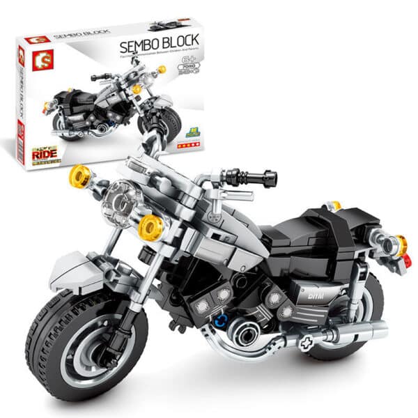 Technology Motorcycle Locomotive Model Assembling Small Particle Building Block Toys - Image 6