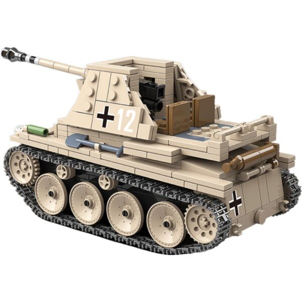 Full Crown WWII Tank LT-38 Light Tank Model Children's Building Block Toy - Image 3