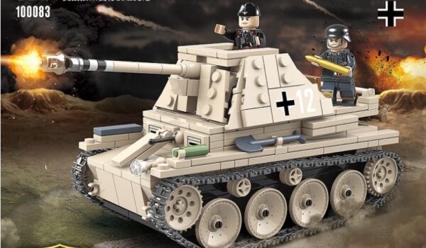 Full Crown WWII Tank LT-38 Light Tank Model Children's Building Block Toy