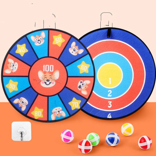 Spot Wholesale Children's Sticky Ball Dart Board Cartoon Fun Dart Board Plus Velvet A Variety Of Creative Cartoon - Image 9