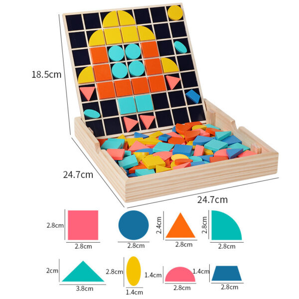 Multifunctional Learning Box Mosaic Tangram Puzzle - Image 2