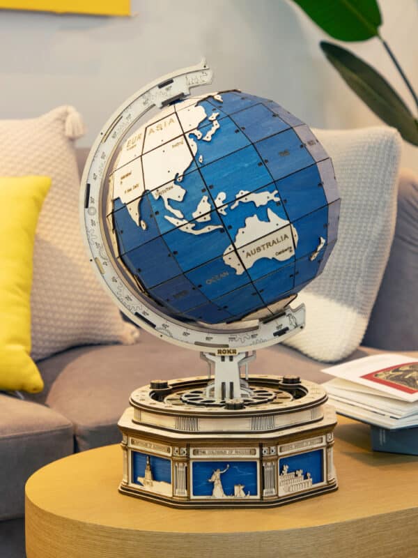 Hand Made Puzzle  Three Dimensional Model Globe - Image 8