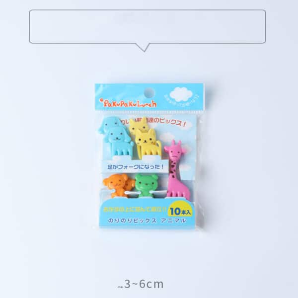 Animal Baby Cartoon Plastic Fruit Fork Lunch Sign Cute Children Fruit Fork Creative Small Fork Toothpick Inserted Household