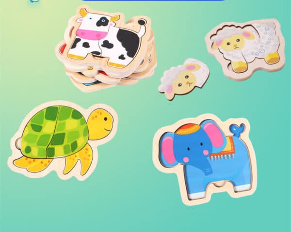Customized Children's Matching Puzzle Animal Car Fruit Enlightenment Intelligence Kindergarten Baby Early Education Wooden Toy - Image 10
