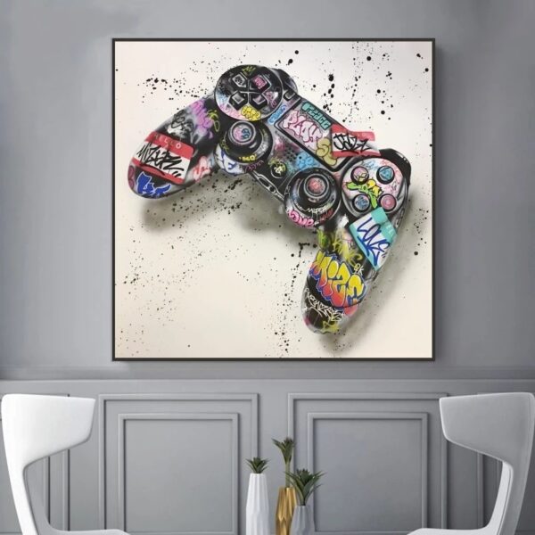 Hot Sale In Foreign Trade Graffiti Game Handle Game Hanging Painting Wall Mural Hd Inkjet Painting Core - Image 4