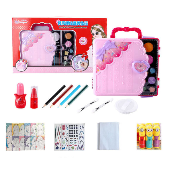 Girl Princess Makeup Box Set Graffiti Painting Board Children's Cosmetics - Image 4