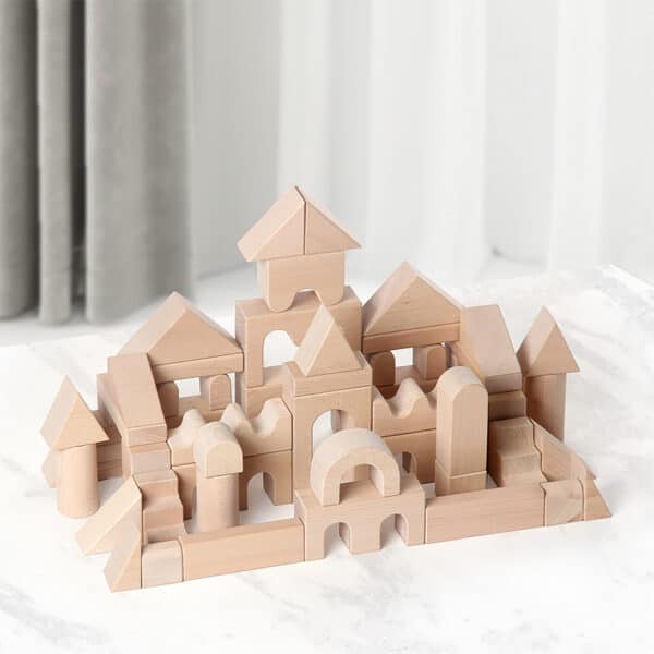 Children'S Imported Beech Wood Large Particles Castle Building Blocks Puzzle To Build Roman City Buildings - Image 5