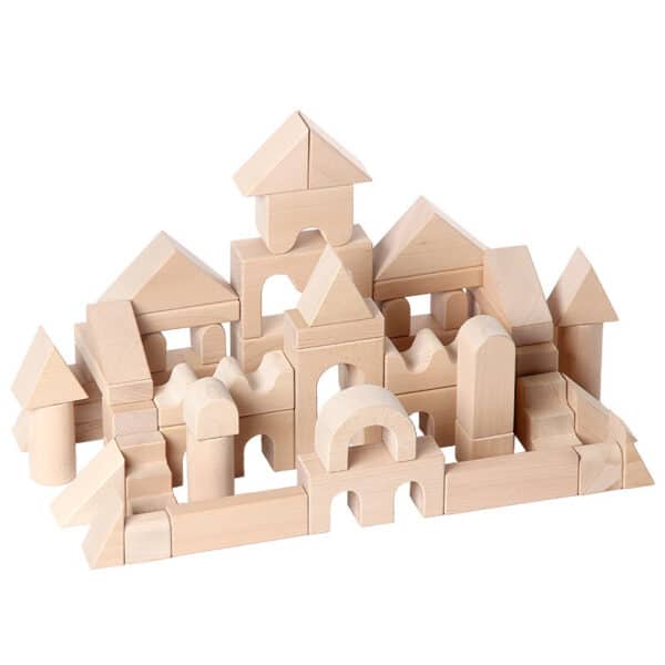 Children'S Imported Beech Wood Large Particles Castle Building Blocks Puzzle To Build Roman City Buildings - Image 6