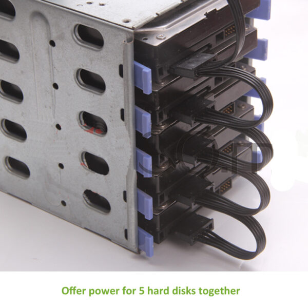 Molex 4pin IDE 1 to 5 SATA 15Pin Hard Drive Power Supply Spl - Image 5