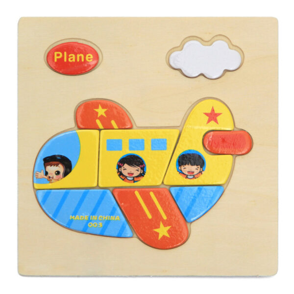 Children's Wooden Cartoon Animal Three-Dimensional Puzzle - Image 4