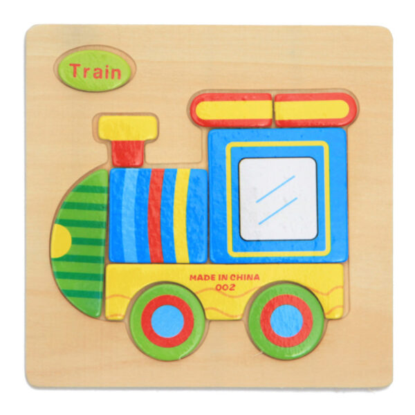 Children's Wooden Cartoon Animal Three-Dimensional Puzzle - Image 9