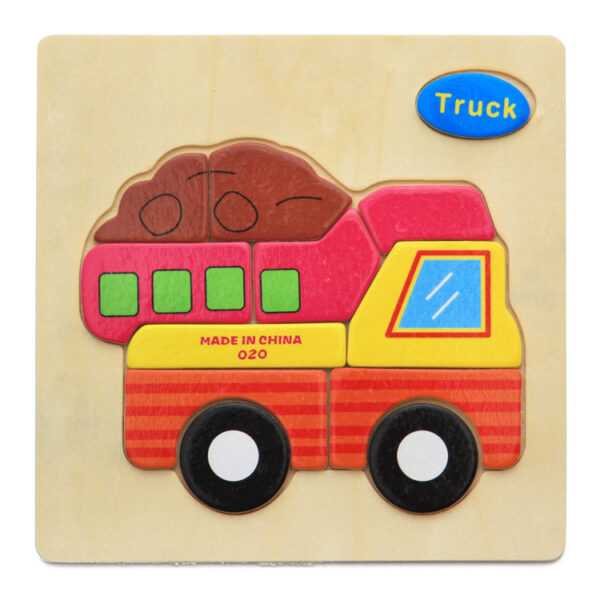 Children's Wooden Cartoon Animal Three-Dimensional Puzzle - Image 7