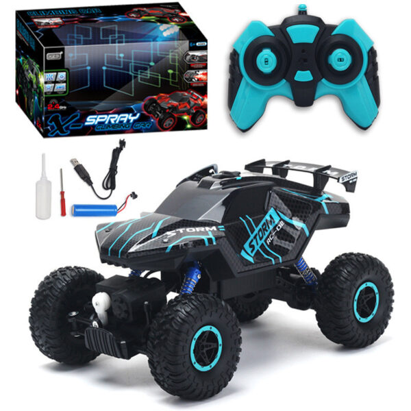 Spray Light Climbing Car Mountain Bigfoot 4WD Remote Control Car