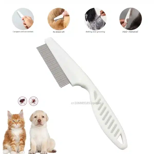 2/1pc Pet Hair Shedding Comb Stainless Steel Flea Comb for Cat Dog Pet Comfort Flea Hair Grooming Comb Dog Brush Grooming Tools 5
