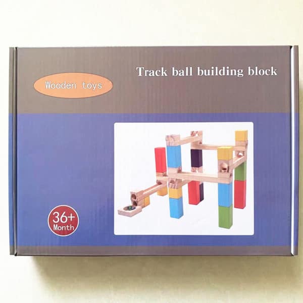 Children's Educational Parent-child Ball Track Slide Blocks Stacking High Marbles To Build Wooden Toys - Image 6