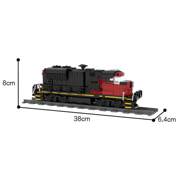 Freight Train Building Blocks MOC-47989 Cargo Train-EMD SD70M-2 CN Train - Image 2