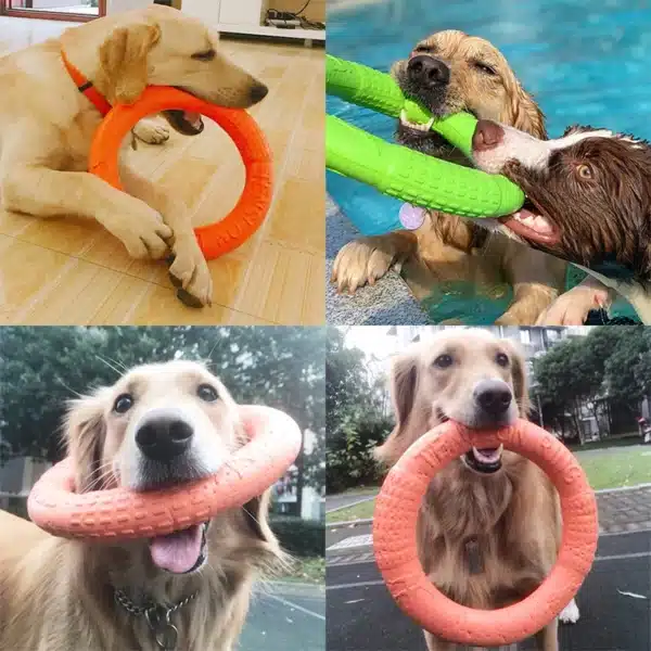 Dog Toys for Big Dogs EVA Interactive Training Ring Puller Resistant for Dogs Pet Flying Discs Bite Ring Toy for Small Dog 1