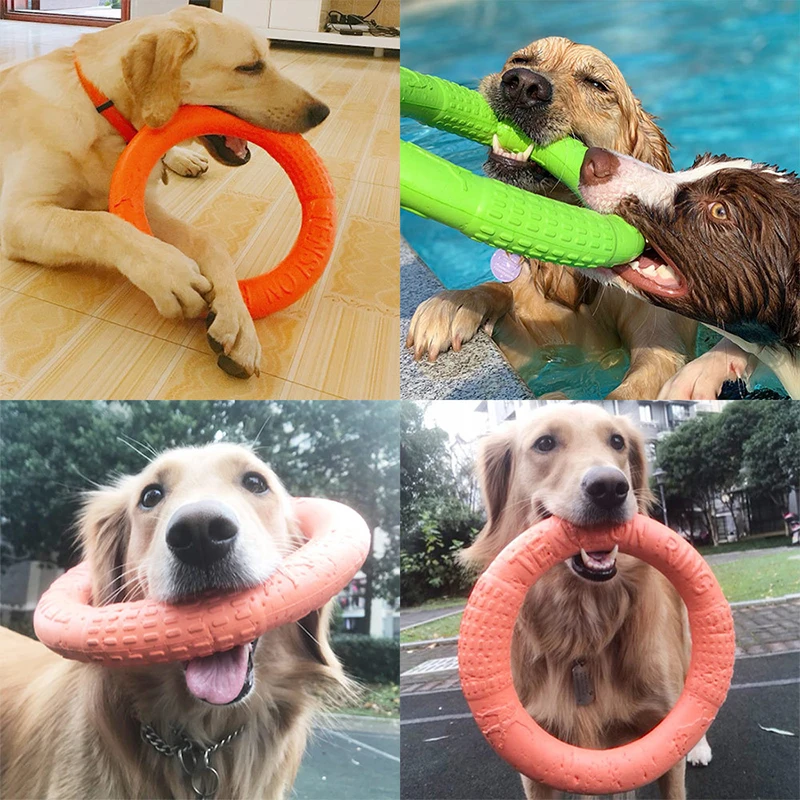 Dog Toys for Big Dogs EVA Interactive Training Ring Puller Resistant for Dogs Pet Flying Discs Bite Ring Toy for Small Dog 1