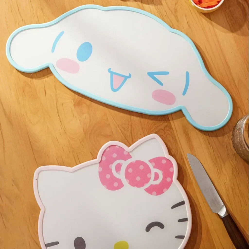 Hello Kitty Cartoon Shape Cutting Board Food Grade PP Cutting Board Double-sided Sanrio Fruit Baby Food Supplement Cutting Board 1