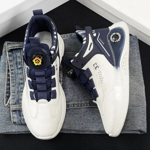 Mens Sneakers with Rotating Buckle Comfy Non Slip Lace up Durable Shoes for Mens Outdoor Activities 6