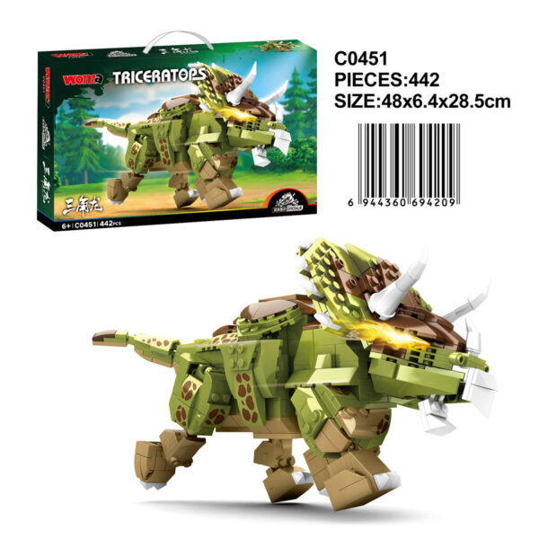 Dinosaur Building Block Puzzle Assembling Boy Toy - Image 4